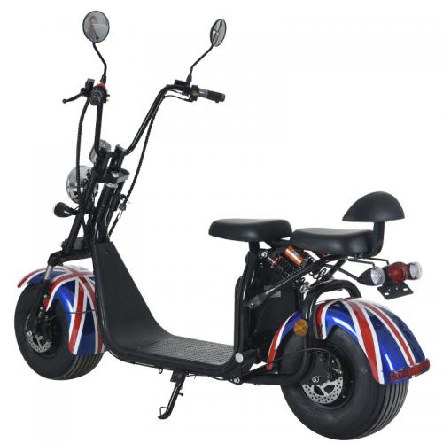 EEC COC Electric Scooter 10"/12" Fat Tire 60V 1500W 12A/20A Electric Scooter Bike C07A